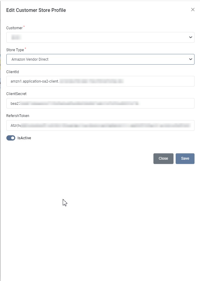 amazon vendor direct store profile