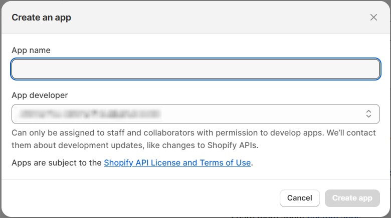 Create an App create custom app